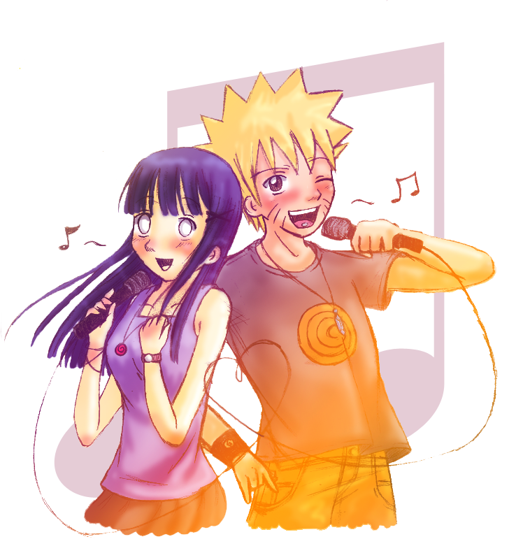 Singing Duo - NaruHina -colored-