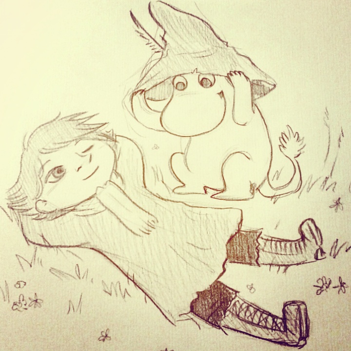 Snufkin and Moomin sketch