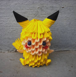 Pikachu child - 3D origami