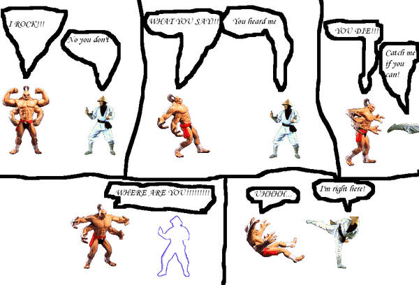 Raiden and Goro by lionman54 on DeviantArt