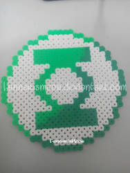 Hama / Perler: Linterna Verde Posavasos