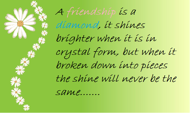 Friendship is a diamond...