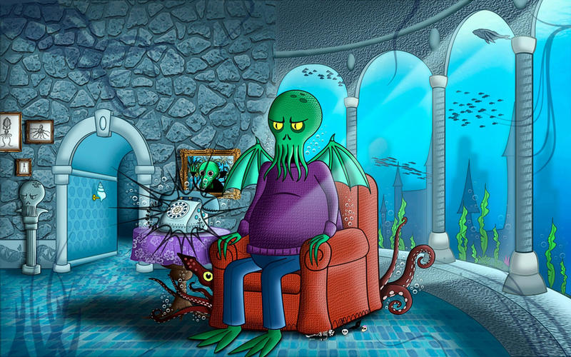 Cthulhu illustration by AndrewGsal88 on DeviantArt