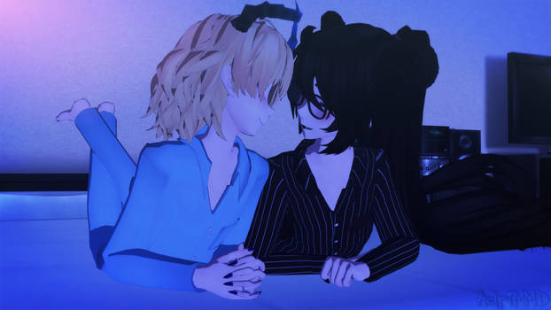 [MMD x OC] Night talk