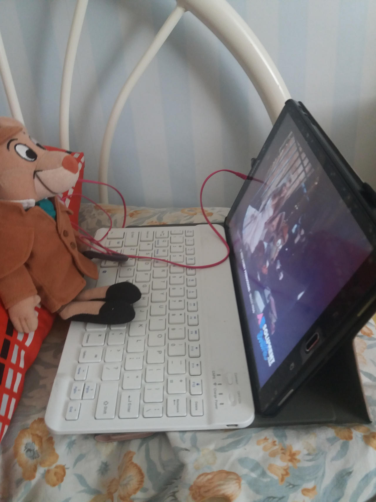 Basil watches music video of him by Saoswife on DeviantArt