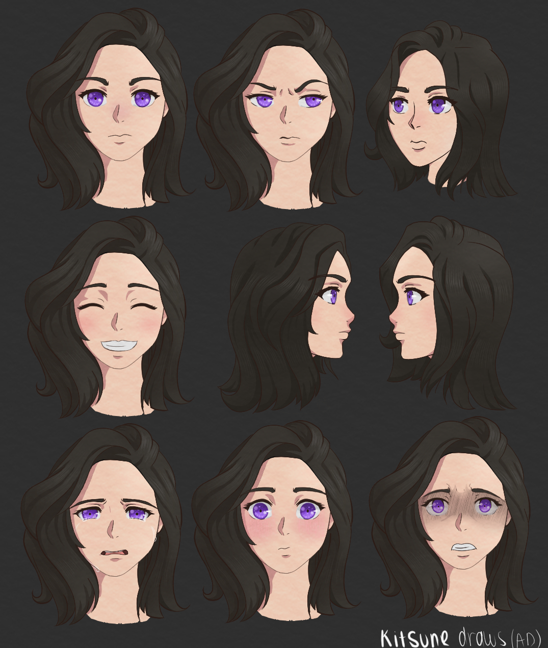Oc Expression Exercise OC expressions by KistuneDraws on DeviantArt