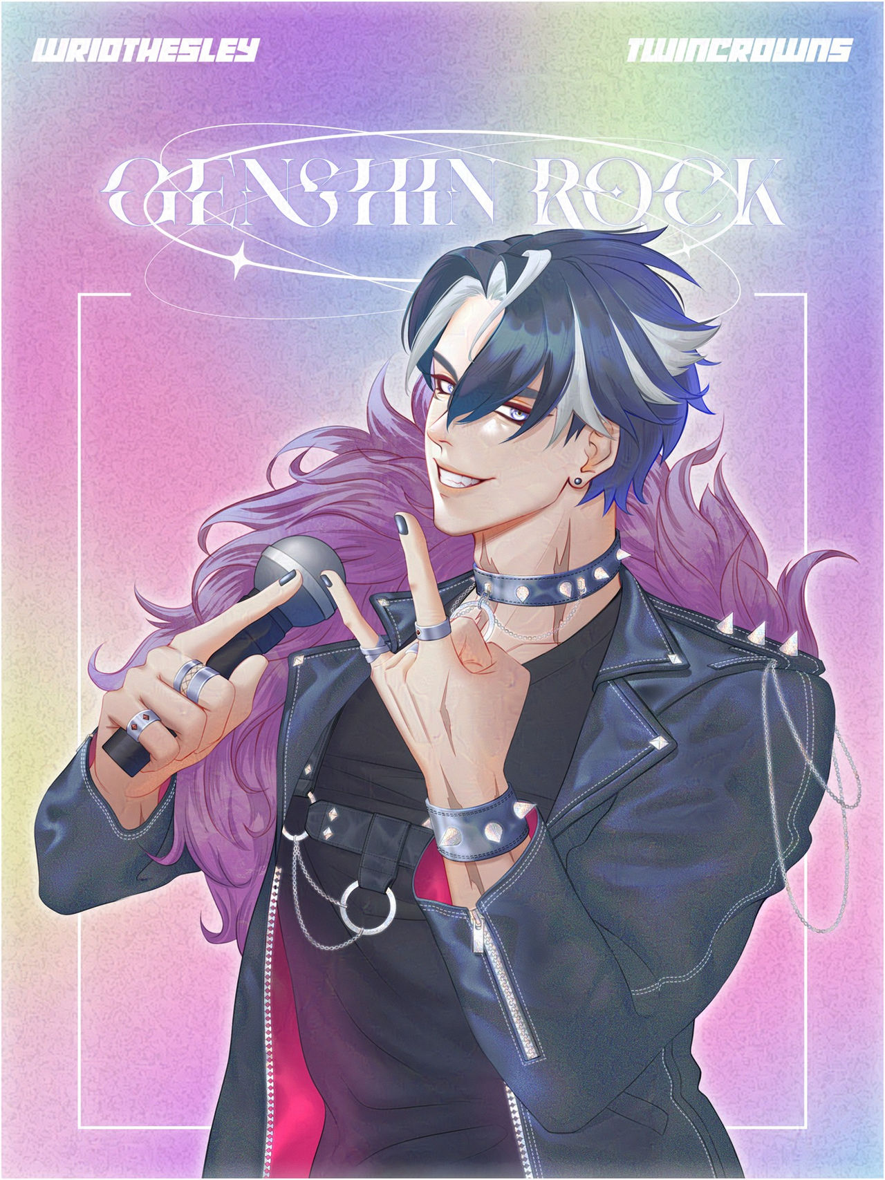 Genshin rock - Wriothesley by twincrowns on DeviantArt