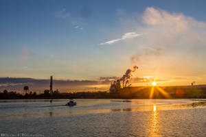 Georgetown Paper Mill At Sunset