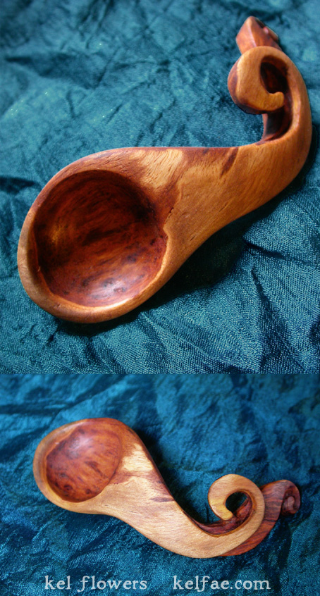 Gum burl tea spoon