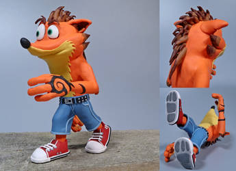 Crash Bandicoot (Polymer Clay Sculpture).