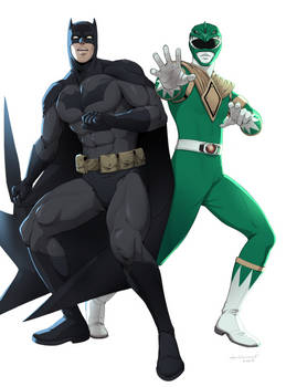 Batman and Green Ranger