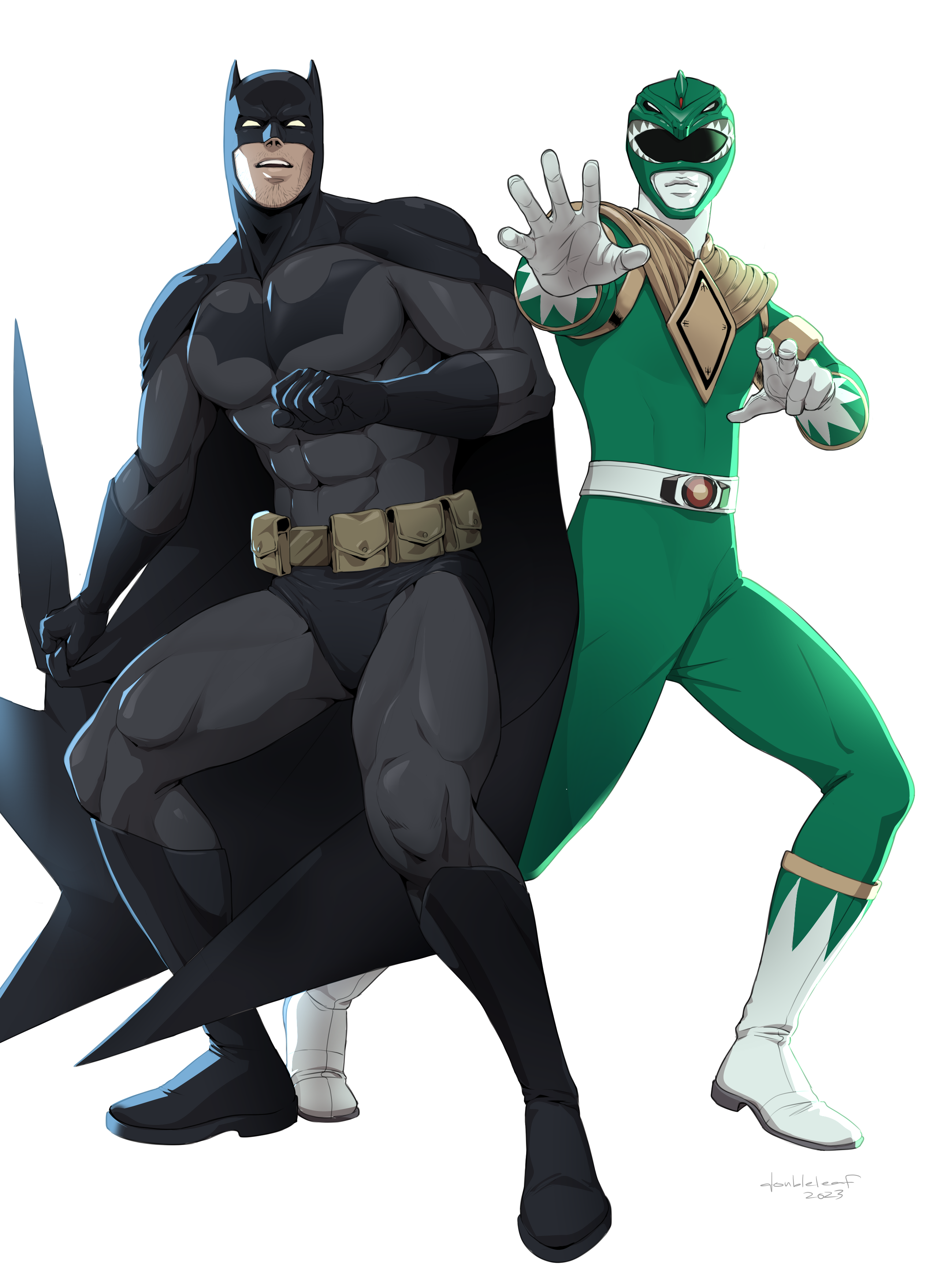 Batman and Green Ranger by doubleleaf on DeviantArt