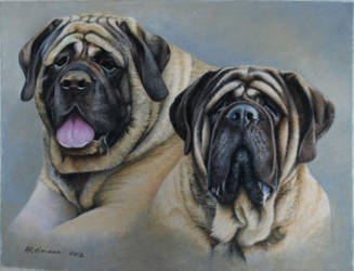 Mastiffs by ArtbyAnuR