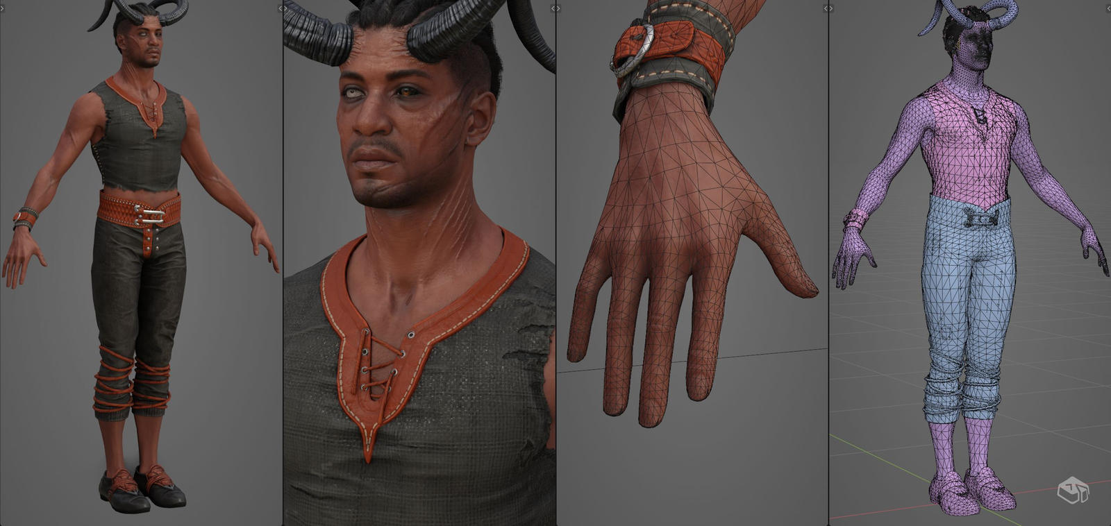 Wyll Devil Form Earthy Garb Outfit 1492 DR by Tosyk on DeviantArt
