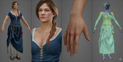 Katherina Bohemian Open Blue Dress 1403