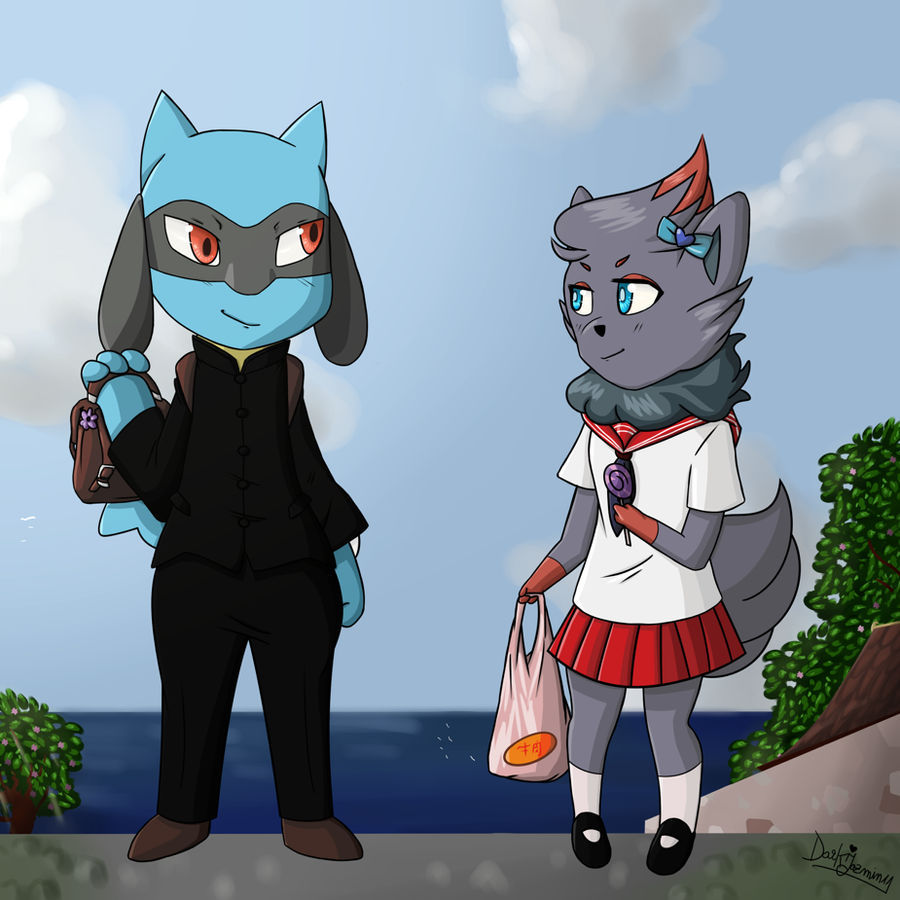 Commis6 Kira Aura The Riolu X Yu Shu Zo The Zorua By Darkjazmin11 On Deviantart