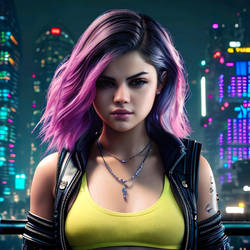 SELENA GOMEZ CYBERPUNK STYLE