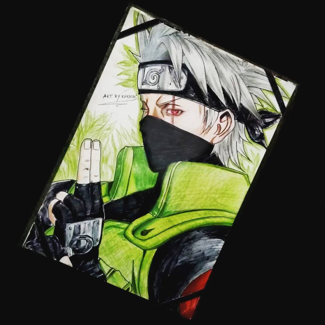 My kakashi drawing! : r/Naruto