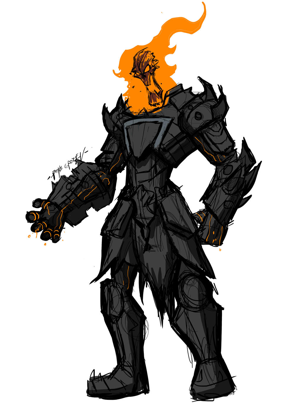 Stylized Ghost Rider MEDIVAL STYLE GHOST RIDER by ArtFrenzyBoris on DeviantArt