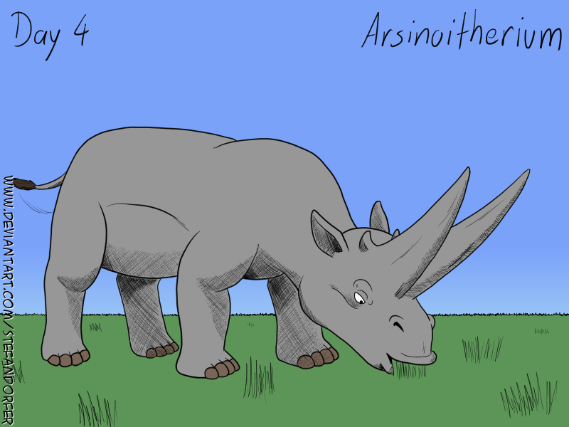 Paleovember Day 4 - Arsinoitherium by Stefandorfer on DeviantArt