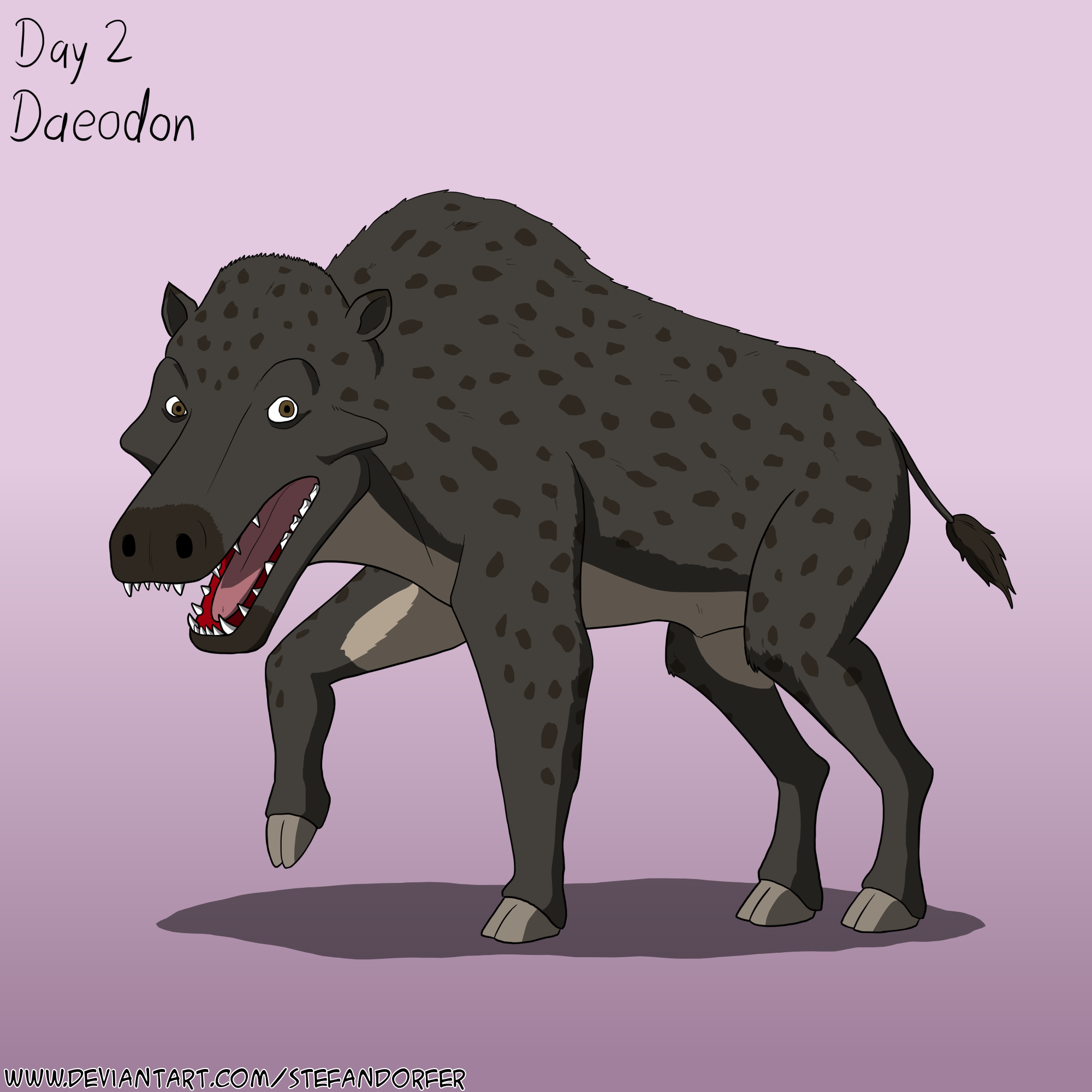 Paleovember 24 - 2 - Daeodon by Stefandorfer on DeviantArt