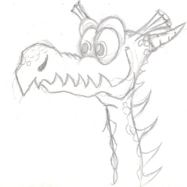 cartoon dragon head