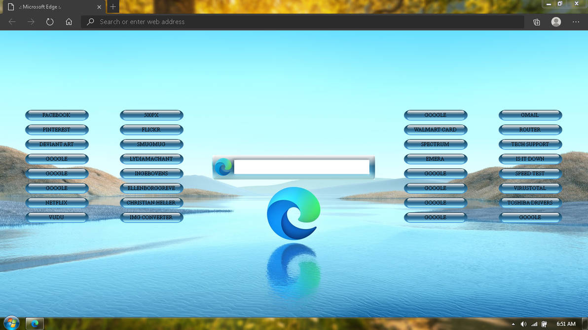 Microsoft Edge Custom Home Page by XxAries1970xX on DeviantArt