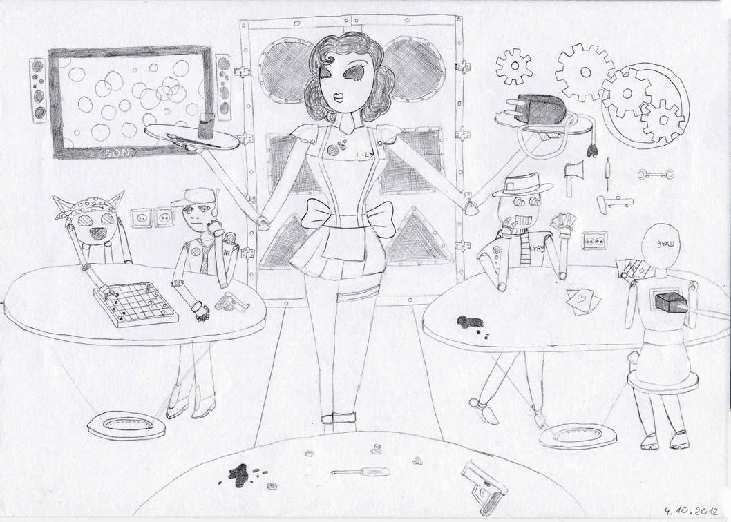 Robot Table Deviantart robot's restaurant by poryroku on DeviantArt