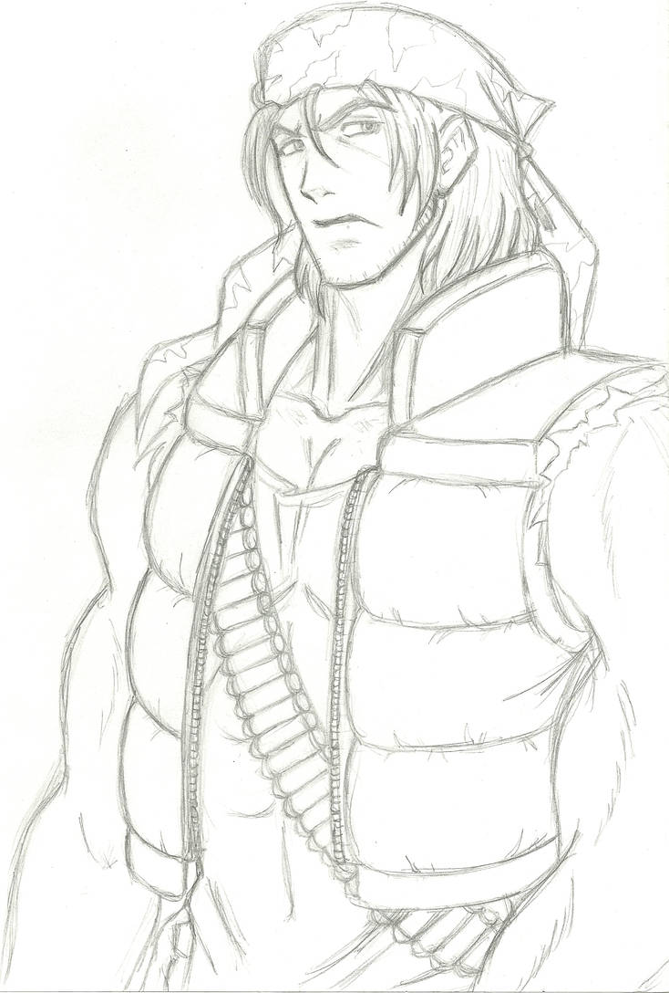 KOF 98 Ralf sketch by KN-KL on DeviantArt
