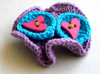 Heart Crochet Brooch