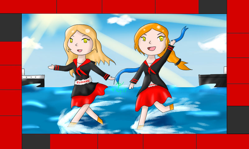 Ship Girls - Cunard Express Sisters by Knives-of-Scarlet on DeviantArt