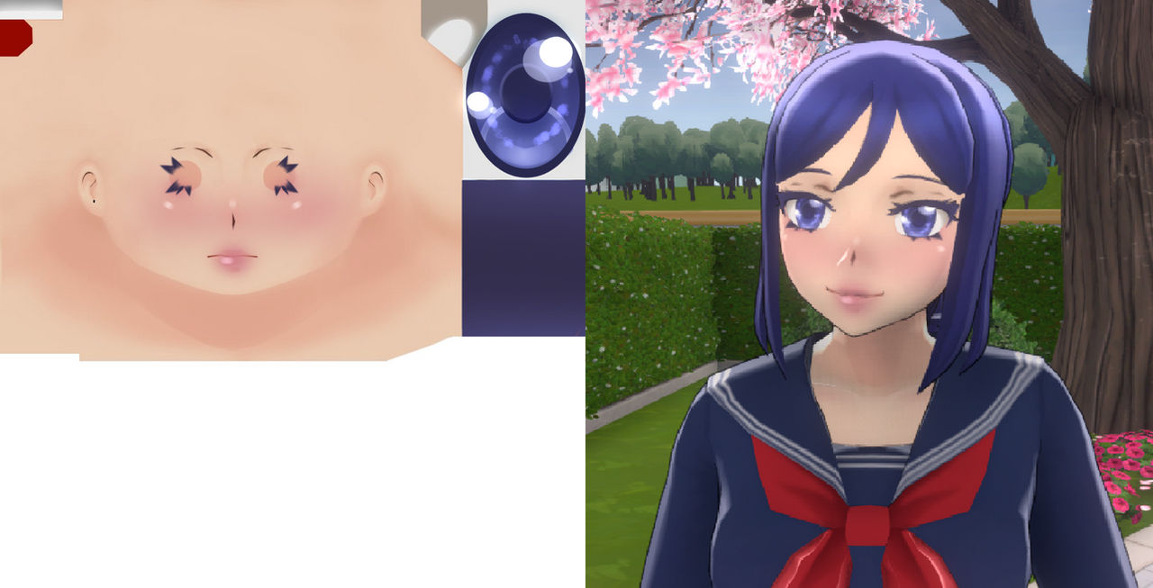 Yandere Simulator face skin (blue) by nnnekos on DeviantArt Yandere Simulator face skin (blue) by nnnekos on DeviantArt