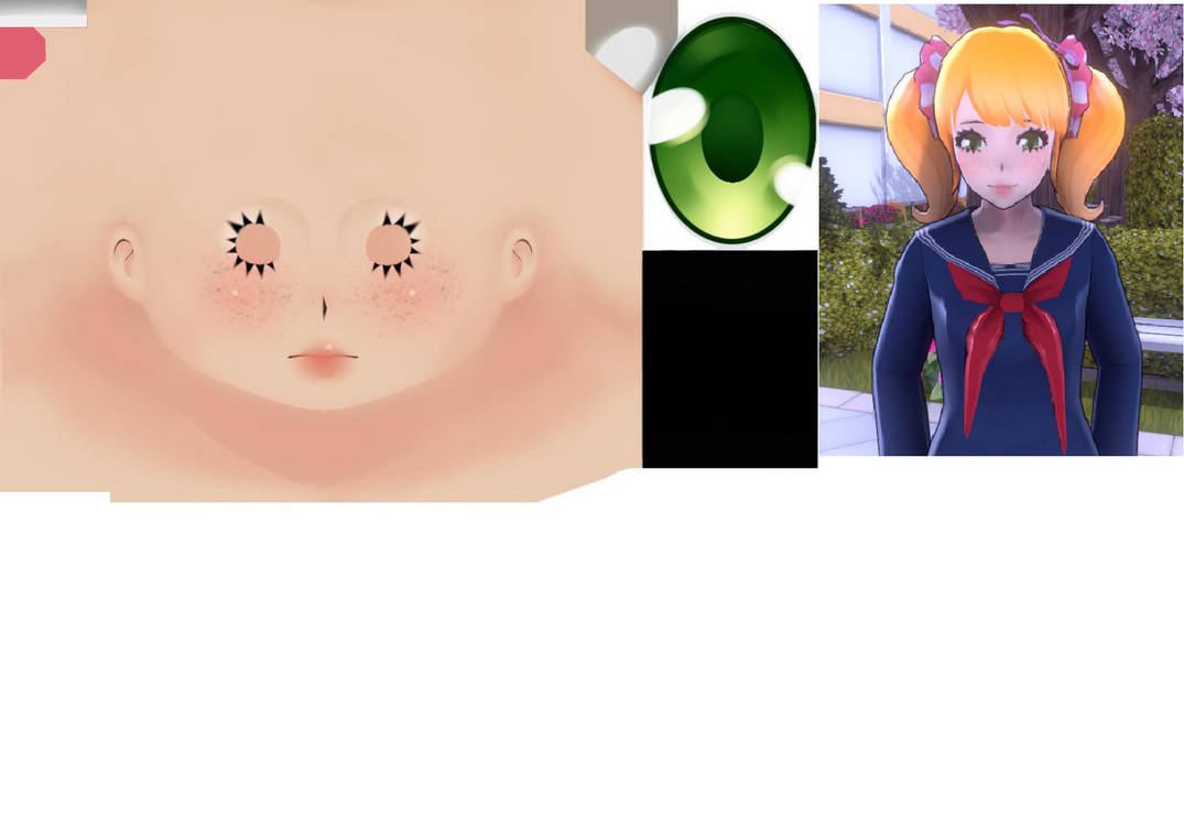 Yandere Simulator face skin texture (freckles) by nnnekos on DeviantArt
