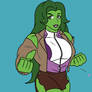She-hulk By DepravedDefense colored