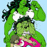 She-Hulk Transformation By Ben Dunn colored