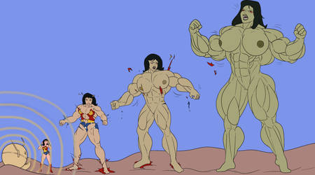 Wonder Woman Monster Transformation Sequence by Loki-667