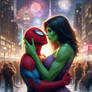 Spider-Man x She-Hulk New Years Kiss