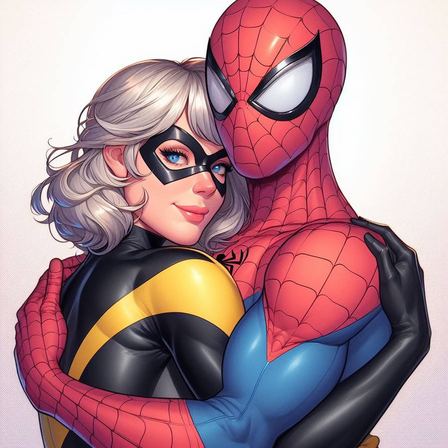 Spider Hugging Ms. Marvel hugging Spider-Man by Loki-667 on DeviantArt