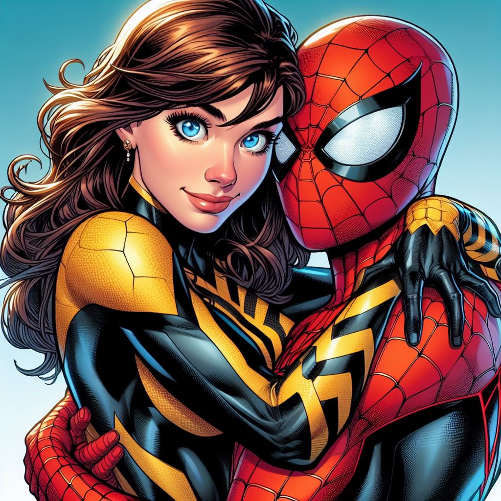 Spider Hugging The Wasp hugging Spider-Man by Loki-667 on DeviantArt