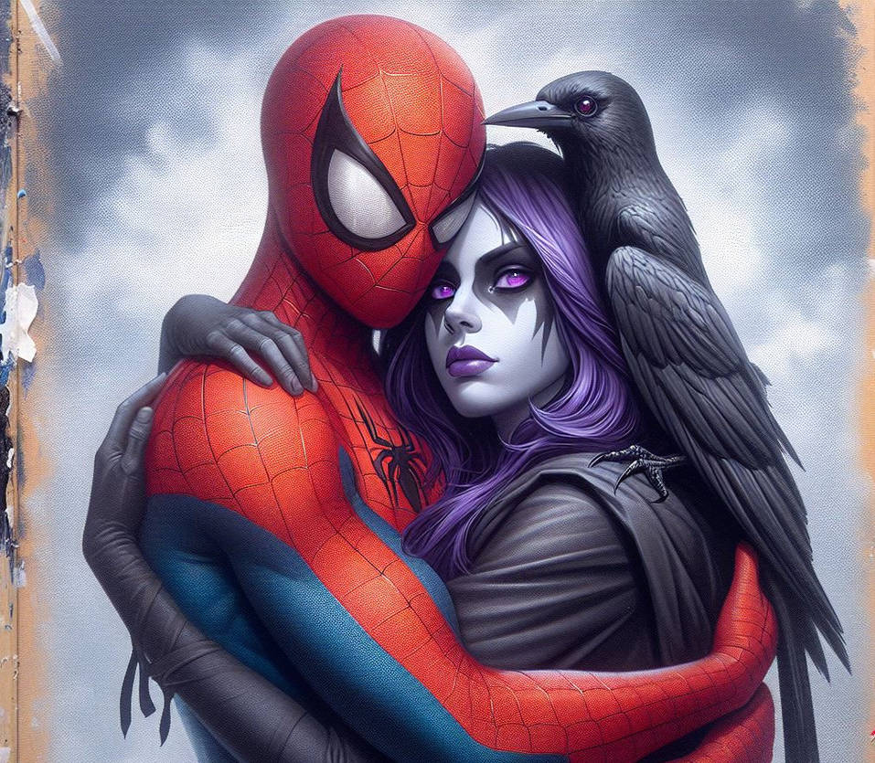 Spider Hugging Spider-Man hugging Raven~2 by Loki-667 on DeviantArt