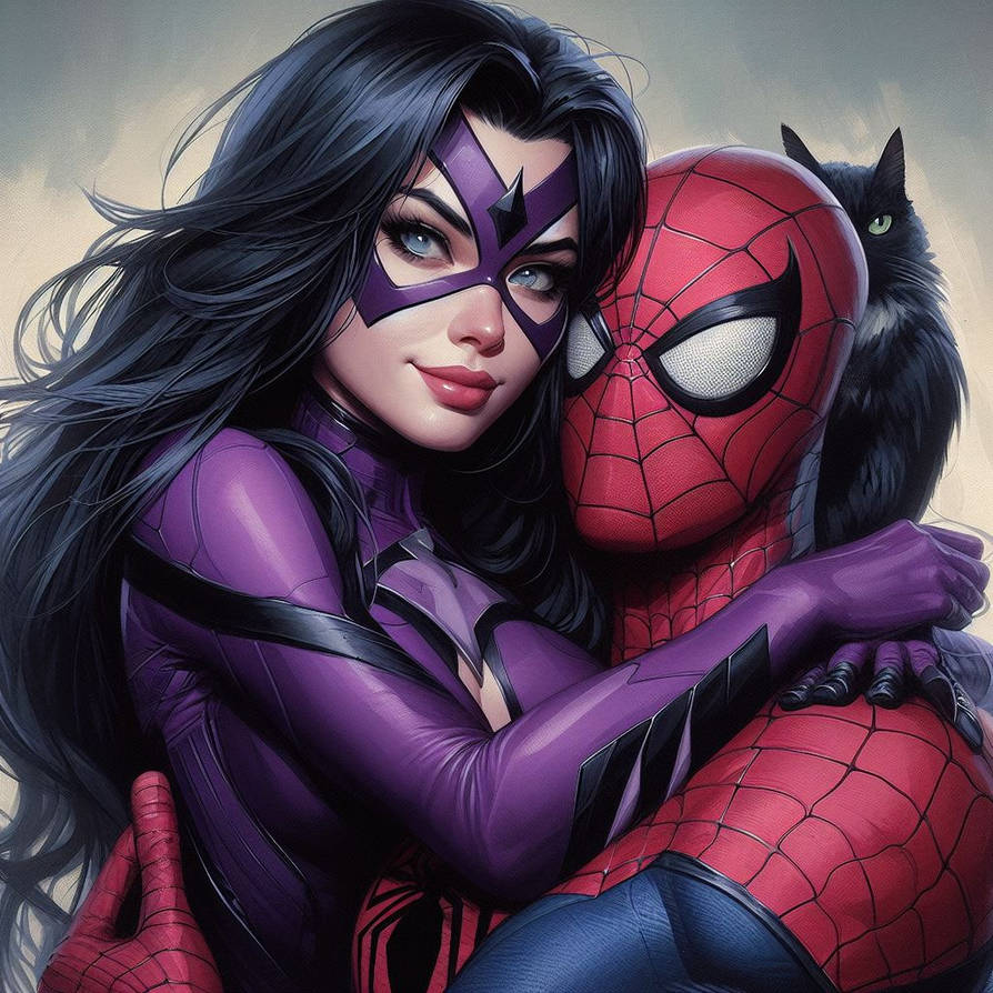 Huntress Helena Wayne Hugging Spider Man By Loki 667 On DeviantArt huntress-helena-wayne-hugging-spider-man-by-loki-667-on-deviantart