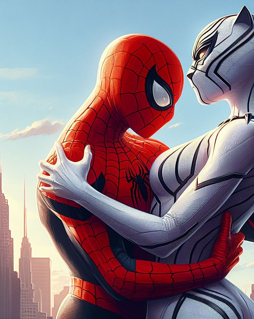 Hug Spider Man Spider-Man hugging White Tiger ~2 by Loki-667 on DeviantArt
