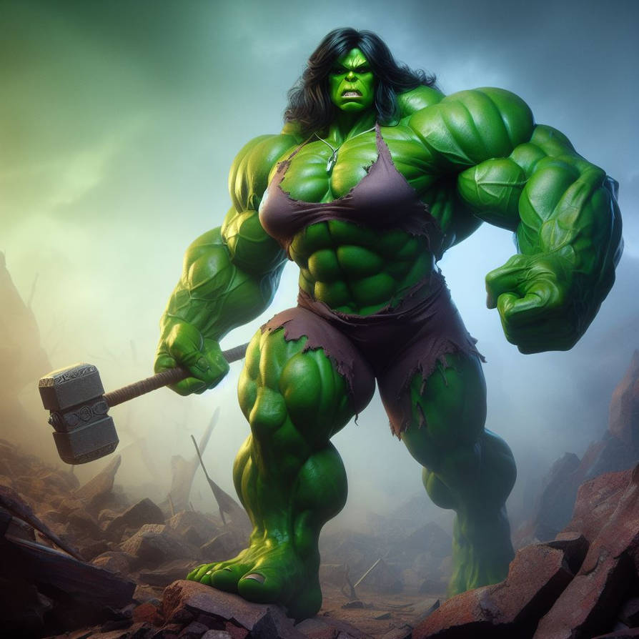 Woman Hulk Rage Female Hulk 3d by Loki-667 on DeviantArt