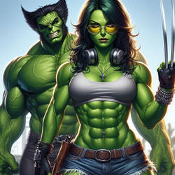 Hulk/Wolverine and She-Hulk/X-23 Amalgams