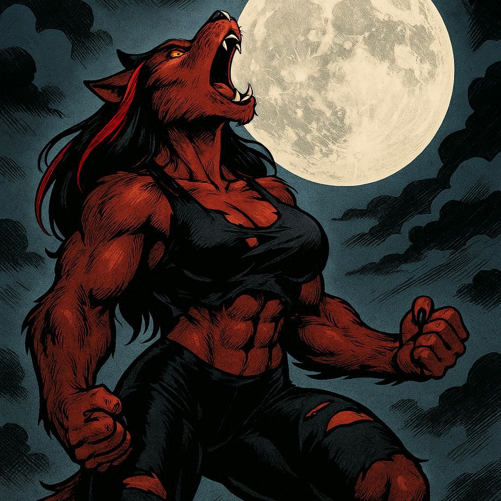 Delta Red Werewolf Werewolf Red She-Hulk 3 Howl by Loki-667 on DeviantArt