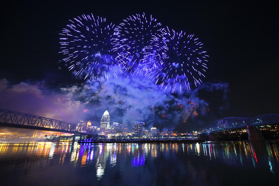 Cincinnati Skyline Fireworks