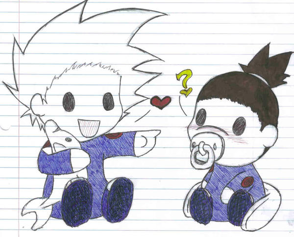 Chibi Baby Kakashi and Iruka