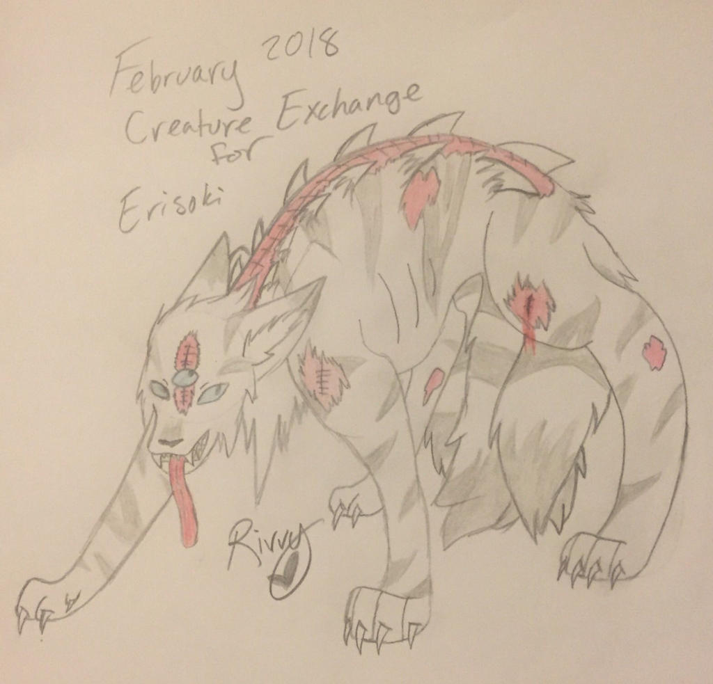 Creature Exchange February 2018 for Erisoki by Riverthunder