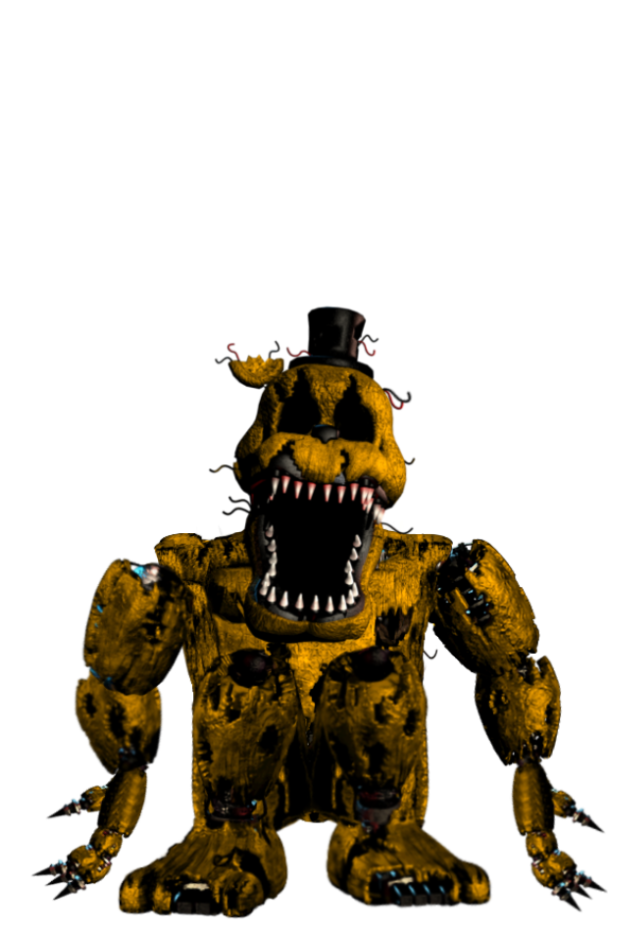 Nightmare Fredbear Head Transparent by YinyangGio1987 on DeviantArt