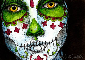 Day of the Dead Girl One ATC